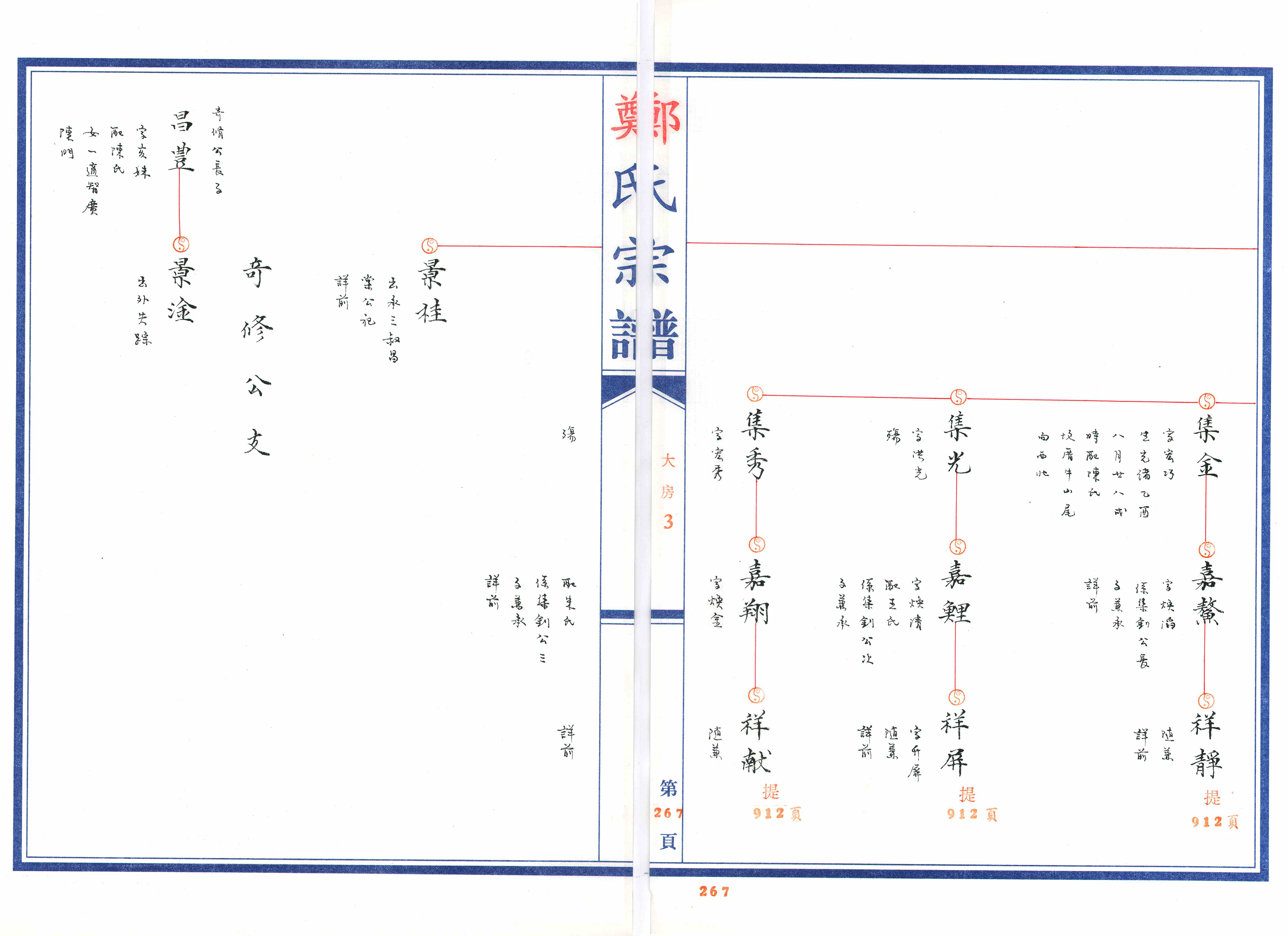 族谱 象山柳南郑氏宗谱重修理事会 